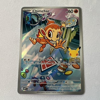 First Partner Illustration Chimchar Promo Full Art Holo 041 Pokémon TCG RARE