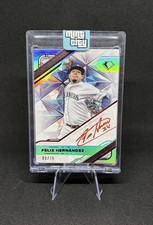 2025 Topps Diamond Icons - White Polychromatink Auto Félix Hernández Red /15