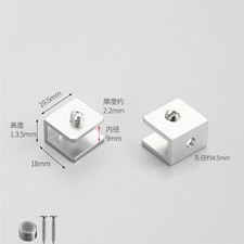 4Pcs Shelf Square Clip Clamps Bracket Support for 6-8mm Thickness Glass