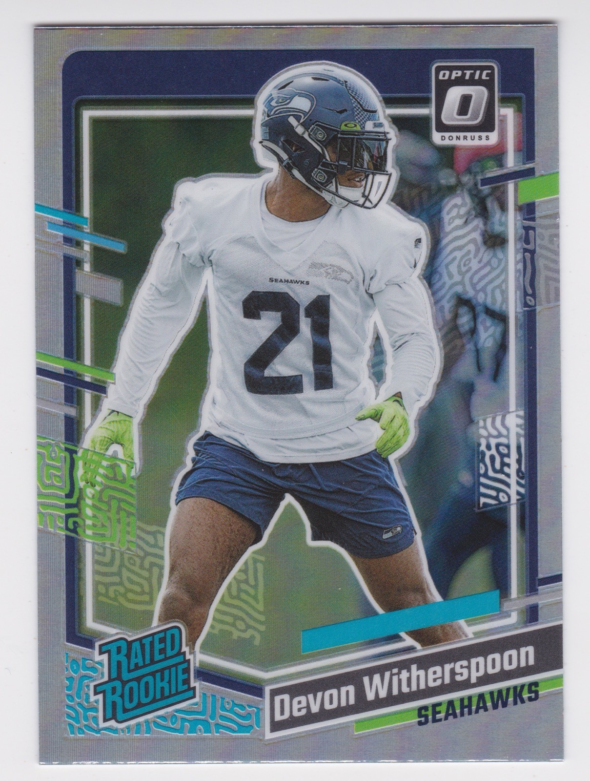 2023 Panini Donruss Optic Holo Preview RC Rated Rookie #389 Devon Witherspoon