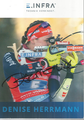 Denise Herrmann Wick   2  Biathletin   handsigniert