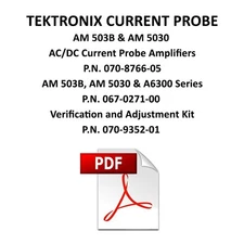 TEKTRONIX CURRENT PROBE AM503B & AM5030 MANUAL