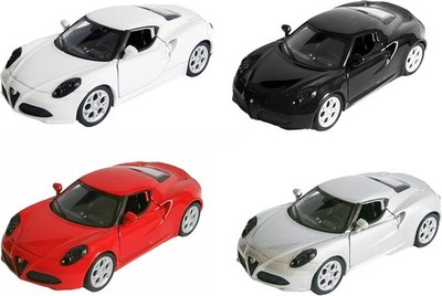 ALFA ROMEO 4C Modellauto 12cm Metall Modell Auto Spielzeugauto 4 Farben WELLY 34