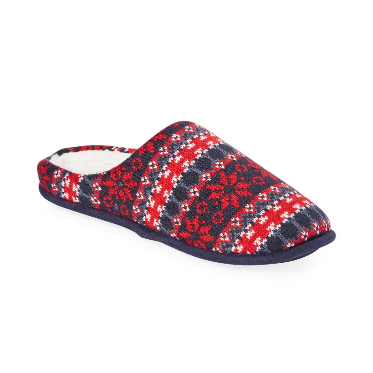 Клубная комната Мужские темно-синие шлепанцы Fair Isle Slide Slippers Shoes 10-11 Medium D L BHFO 1462 4690₽