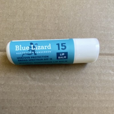Blue Lizard Mineral Sunscreen Lip Balm SPF 15 Broad Spectrum UVA/UVB Protection