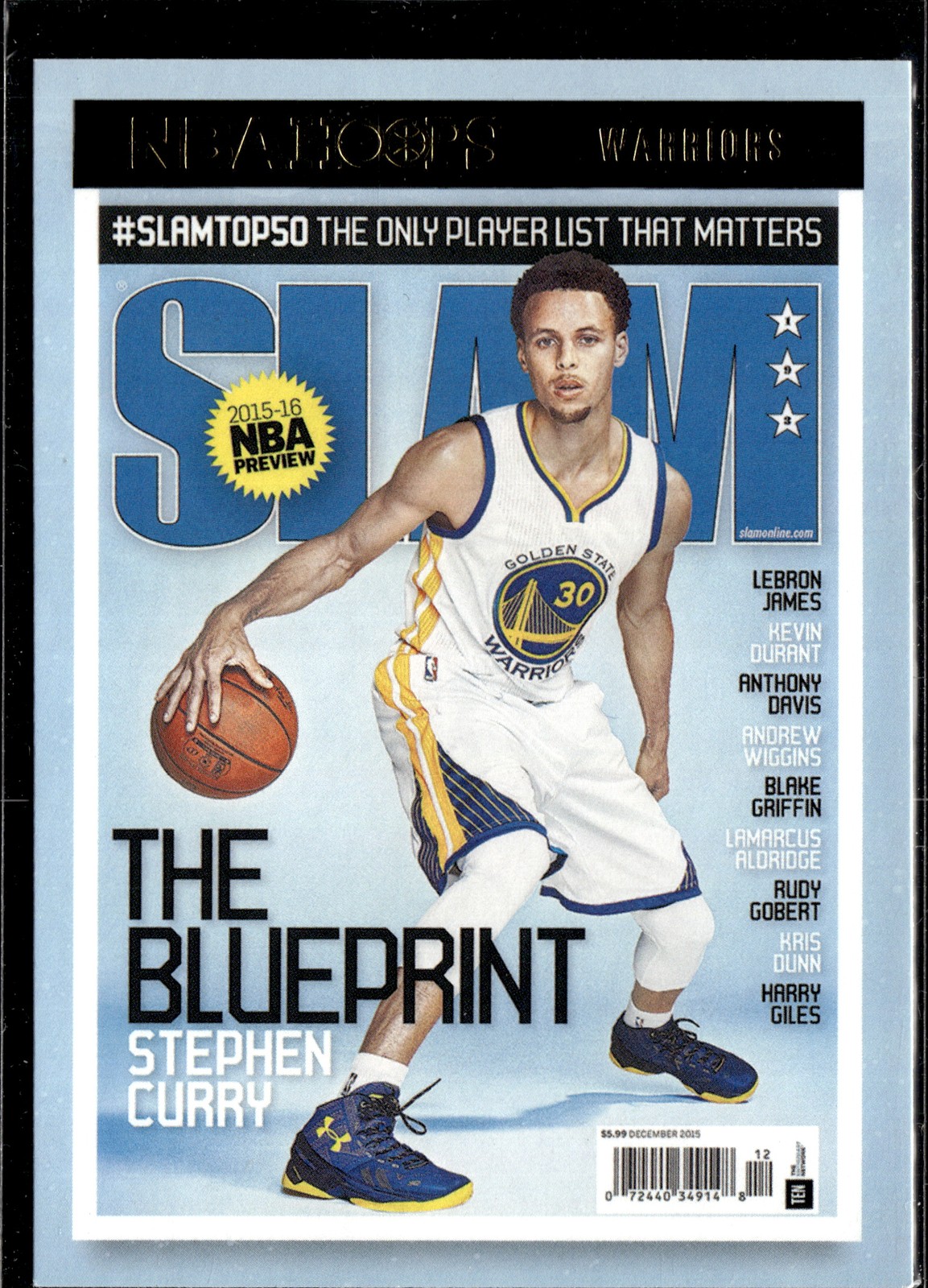 2021-22 Hoops Winter #SLAM 193 Stephen Curry SLAM Golden State Warriors R03
