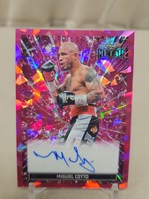 2026 Leaf Metal Boxing Pink Prismatic Autograph Miguel Cotto 7/7