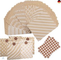 PapiertüTen, Kraft Paper Bags,100 StüCk GeschenktüTen Papier, Klein PapiertüTen