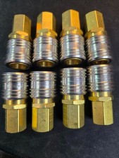 8 Eaton Hansen Series 1000 Quick Connect Coupler Brass 150 Psi 3/8" 323 NEW $65