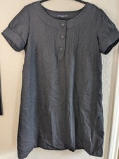 GAP Babydoll Shift Dress Size 12 Wool Blend Charcoal Gray Excellent