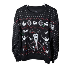 Disney Nightmare Before Christmas Sweatshirt Women's Medium Lights Up