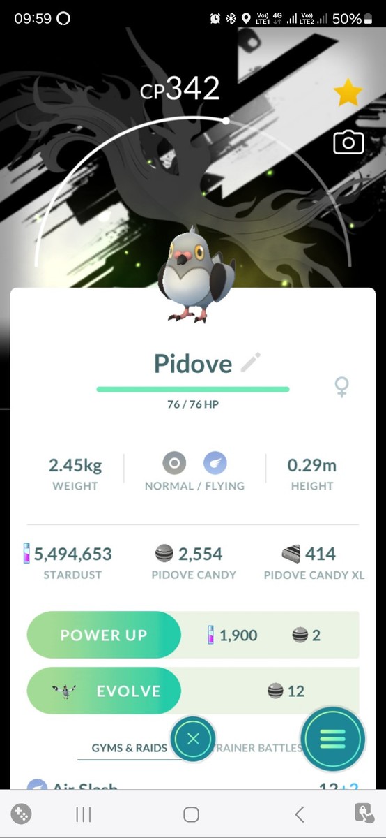 Pidove ( Special BG ) Pokemon Trading Go | eBay
