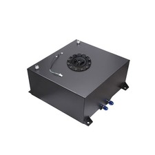 15 Gallon Fuel Cell Aluminum Polished with Cap Level Sender 60L Black