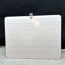 Dry Erase Board Two Sided Lined/Plain 9" x 12" With Hanging Loop