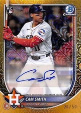 2025 Bowman Chrome Mega Box Rookie Auto Gold Refractors Cam Smith 26/50