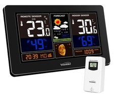 Official 2026 UK WiFi Weather Station YC9463 – Indoor Outdoor Temp Humidity Moon