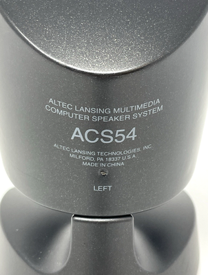 Altec Lansing ACS54 Multimedia Audio Computer Speaker Left Side
