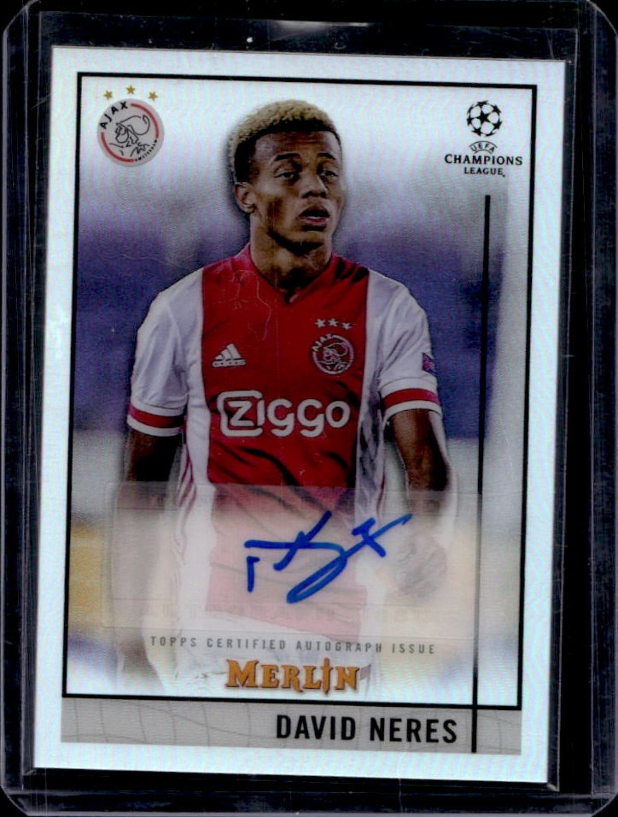 2020-21 Topps Merlin Chrome UEFA David Neres Auto Autograph #BCA-DN
