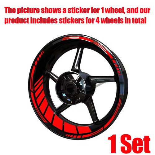 Reflective Motorcycle Wheel Sticker Hub Decal Rim Strip 18-21 Inchs For Honda - Foto 9 di 13