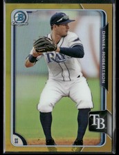Daniel Robertson #/50 Rookie Gold Refractor 2015 Bowman Draft Tampa Bay Rays