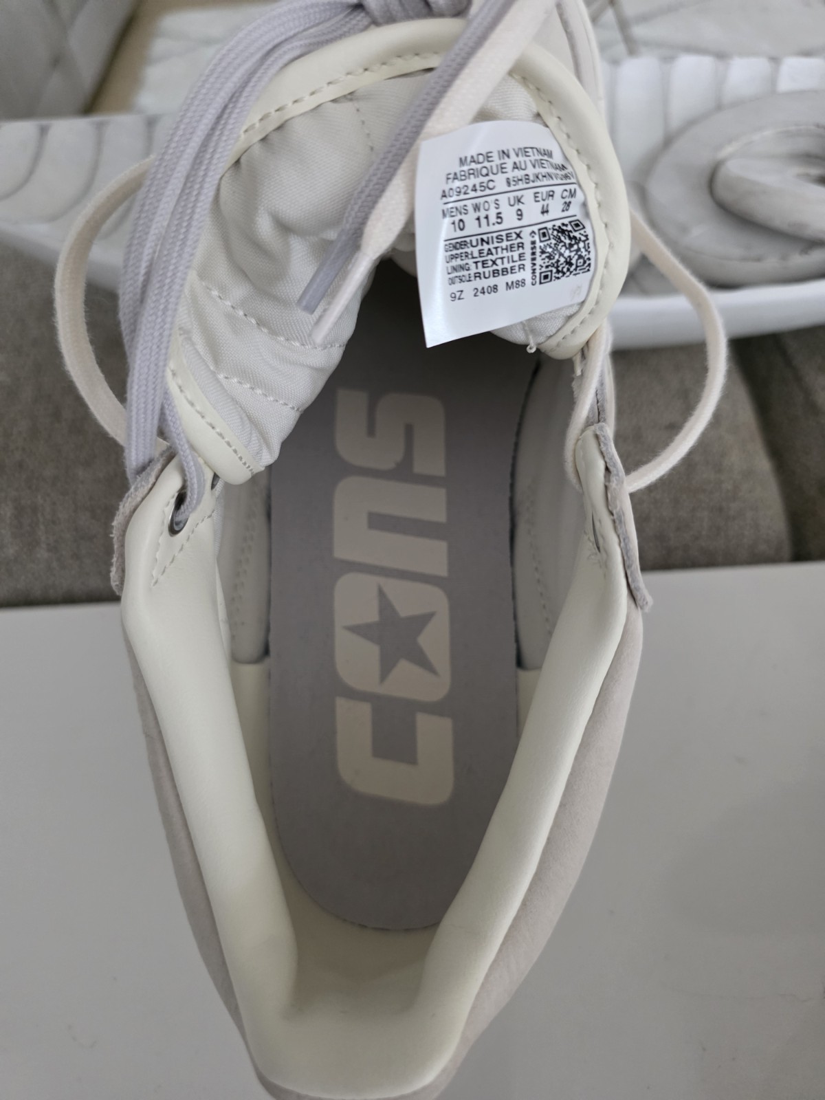 Converse Fast Break Pro Mid Men's 10 Women's 11.5Shoes Egret/Barely Grey A09245C thumbnail 6