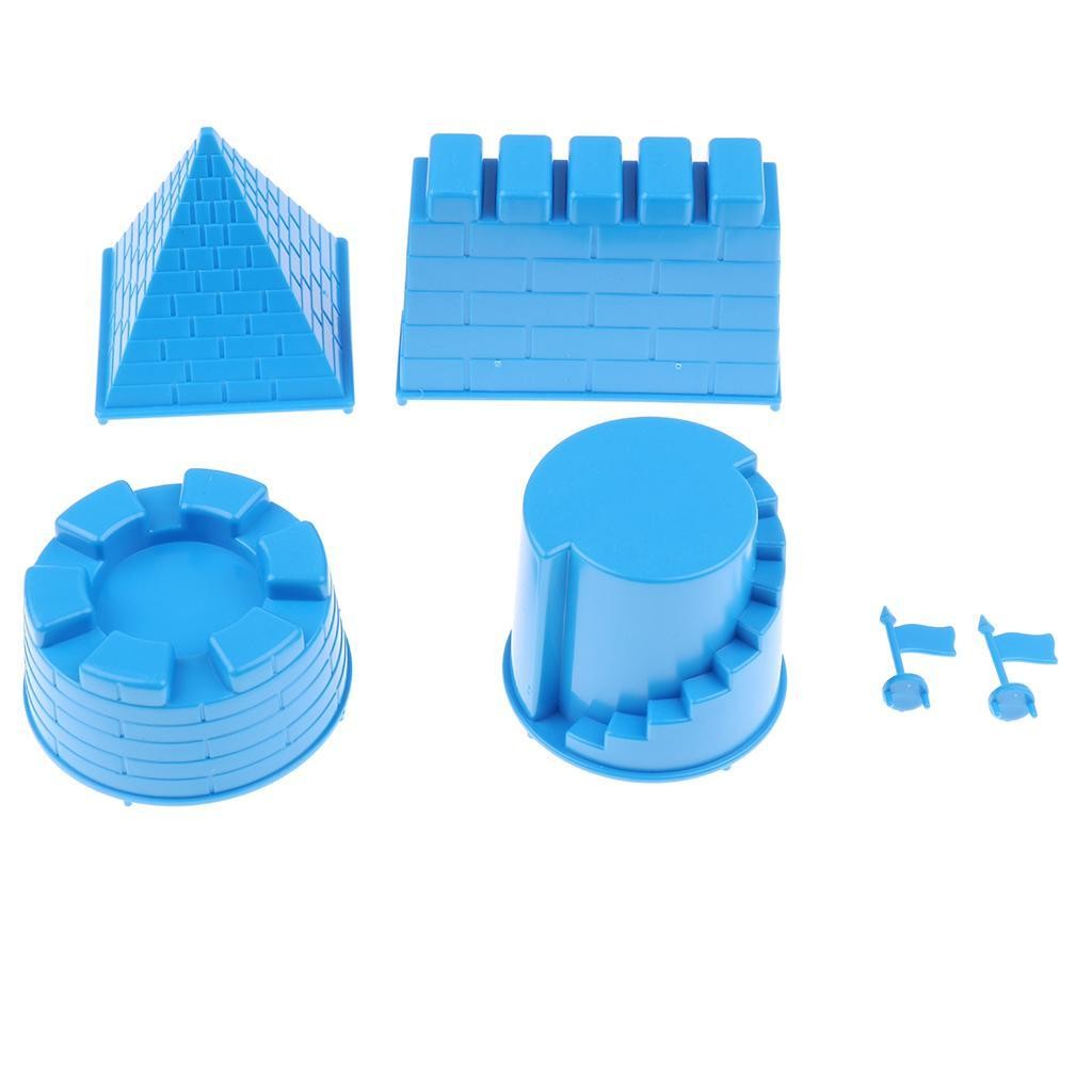 6er Set Kunststoff Gebäude Sandformen Strand Sandburg Sandkasten Kinder Spielzeug Spaß