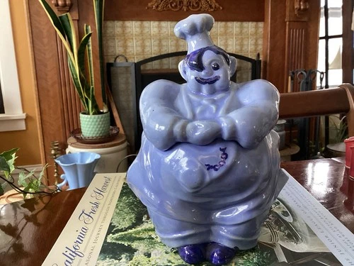 Red Wing Chef Pierre Mini Cookie Jar 8” for Robinson CA Pottery YR 2000