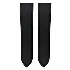 20MM LEATHER BAND STRAP BLACK TOILE FOR CARTIER SANTOS 100 MIDSIZE 3774 32MM