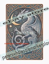 Celtic Serpent Guardian Tin Sign � Intricate Knotwork Snake Metal with Ancient