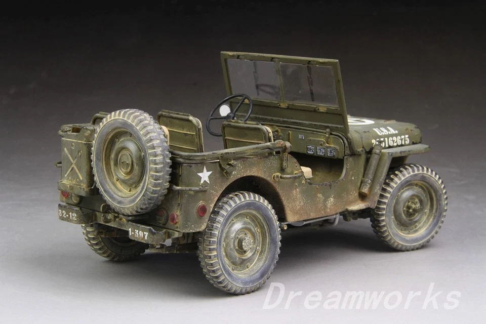 Award Winner Re-Built Re-Paint Large 1/18 Diecast US Army Jeep Willys MB 1/4T - Imagem 4 de 4