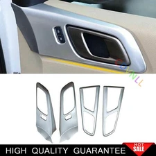 Fit For Ford Ranger 2015-2021 Matte Silver Car Inner Door Handle Bowl Frame Trim