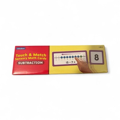 Lakeshore Touch & Match Sensory Math Cards Subtraction