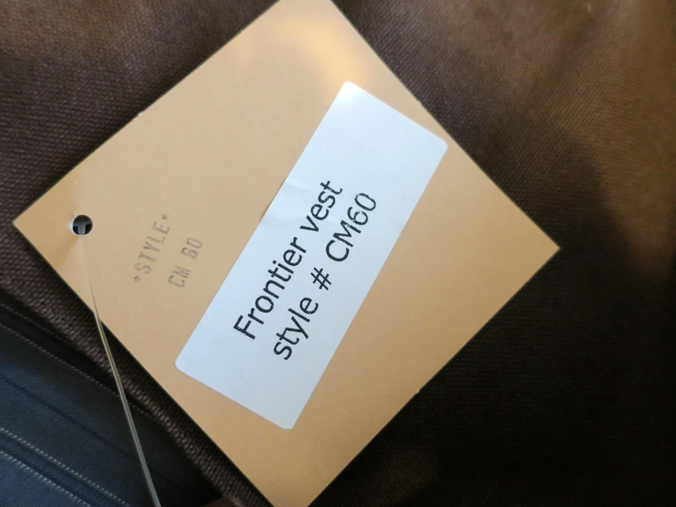 Frontier Classics CM60 Men's Brown Vest Cotton Old West Clothing 2XL NWT - Image 3 of 4