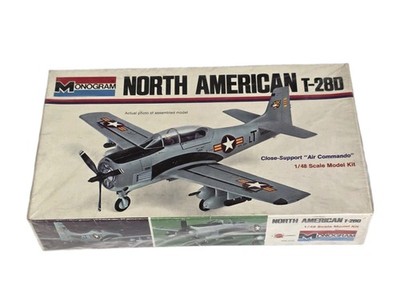 Vintage 1973 North American T-28D #6805 From Monogram Model Kit In 1/48 Scale 