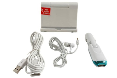 Digital Gadgets Mobile Device Starter Kit: Tablet Stand, Charger, Earbuds