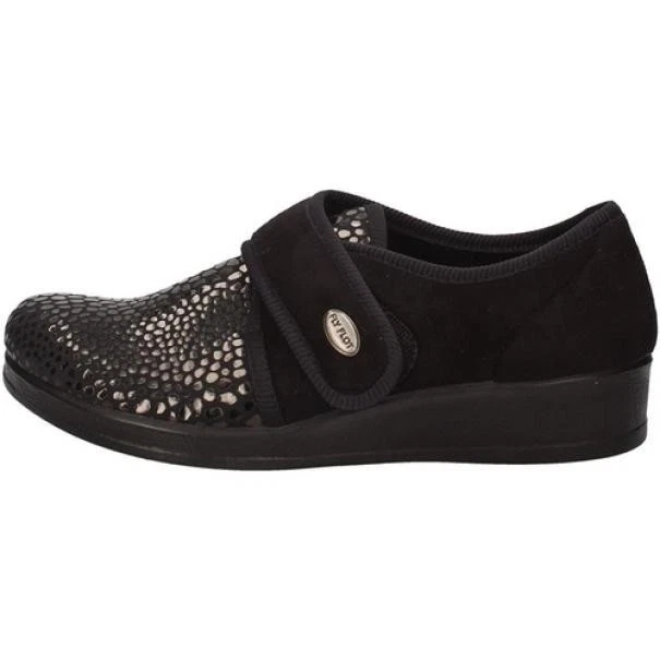 Fly Flot Pantofole Uomo con Tomaia Stretch e Inserto Elastico, Ciabatte Chiuse a Fantasia Tartan, Nero, 39 EU