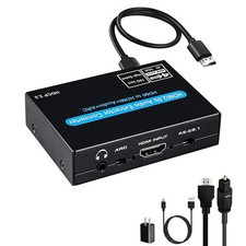 HDMI ARC to Optical Audio Adapter, 2 in 1 HDMI Audio Extractor to Optical RCA...