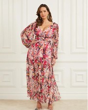 Marciano Wonderland Pleated Maxi Dress 4 guess jeans jacket top