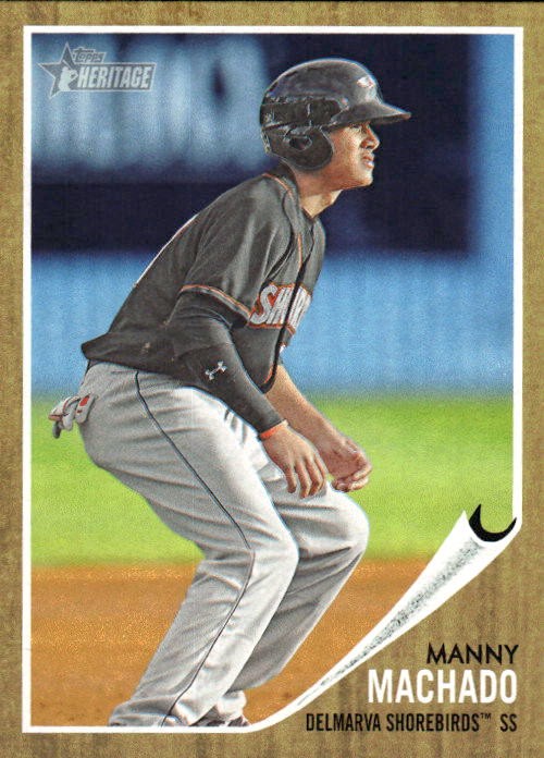 2011 Topps Heritage Minor League Manny Machado #161 Delmarva Shorebirds 25L