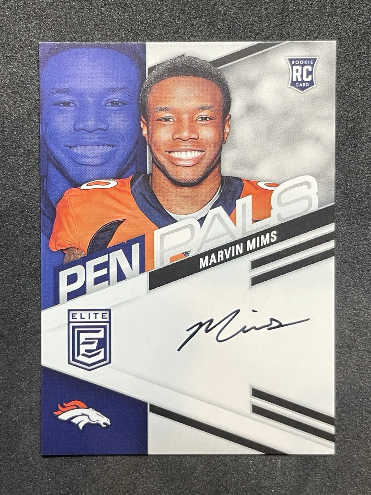 2023 Elite Pen Pals #19 Marvin Mims RC ROOKIE AUTO BRONCOS