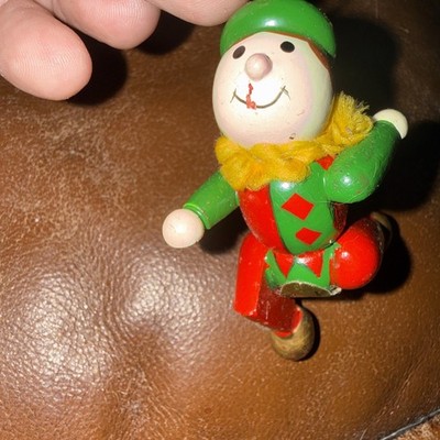 Vtg 1988 Daikin Leaping Lord Wooden Christmas Ornament! 3 