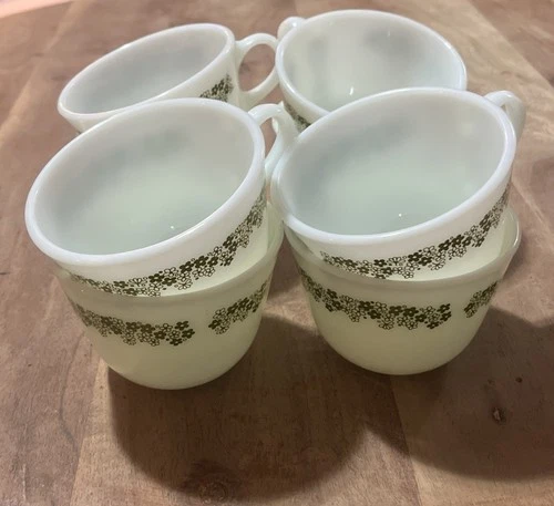 8 Vtg 70’s Pyrex Crazy Daisy Spring Blossom Coffee Tea Cup Retro Kitchen Floral