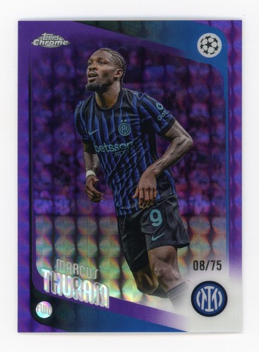 2025-26 Topps Chrome UCC Marcus Thuram Purple /75 Color Match Inter France