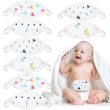 8 Pcs Newborn Infant Belly Wrap Comfort Cotton Umbilical Cord Cover Band Cartoon