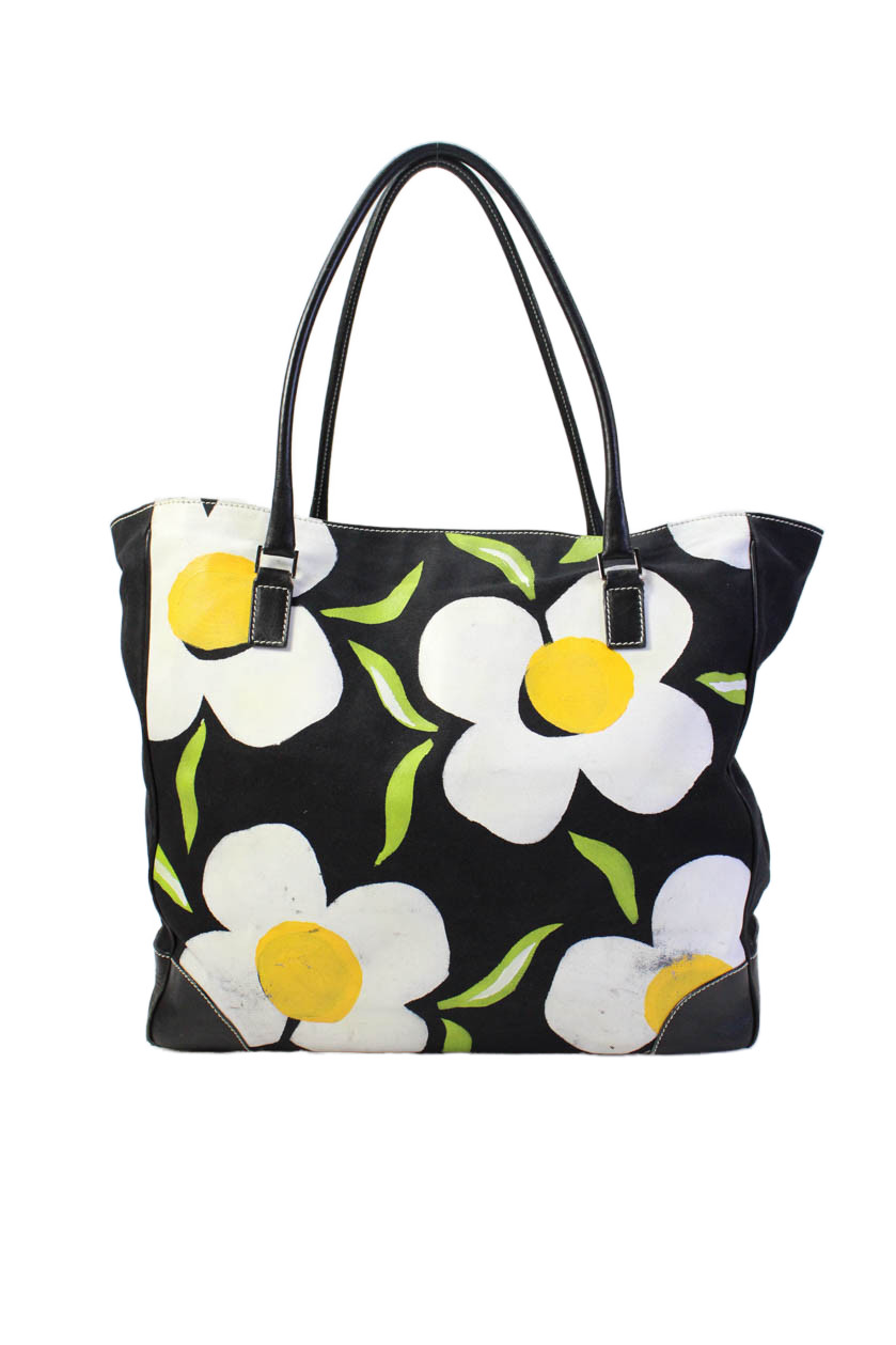 Lambertson Truex Womens Lined Graphic Printed Canvas Tote Handbag BlackFree Shipping in US $100+ Orders | $6.95 Orders Below