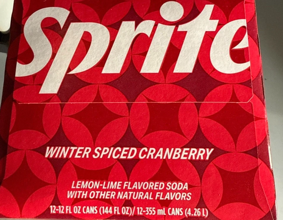 IN HAND FREE SHIP | Sprite Spiced Cranberry 12oz 12pk Holiday Edition - Image 3 of 3