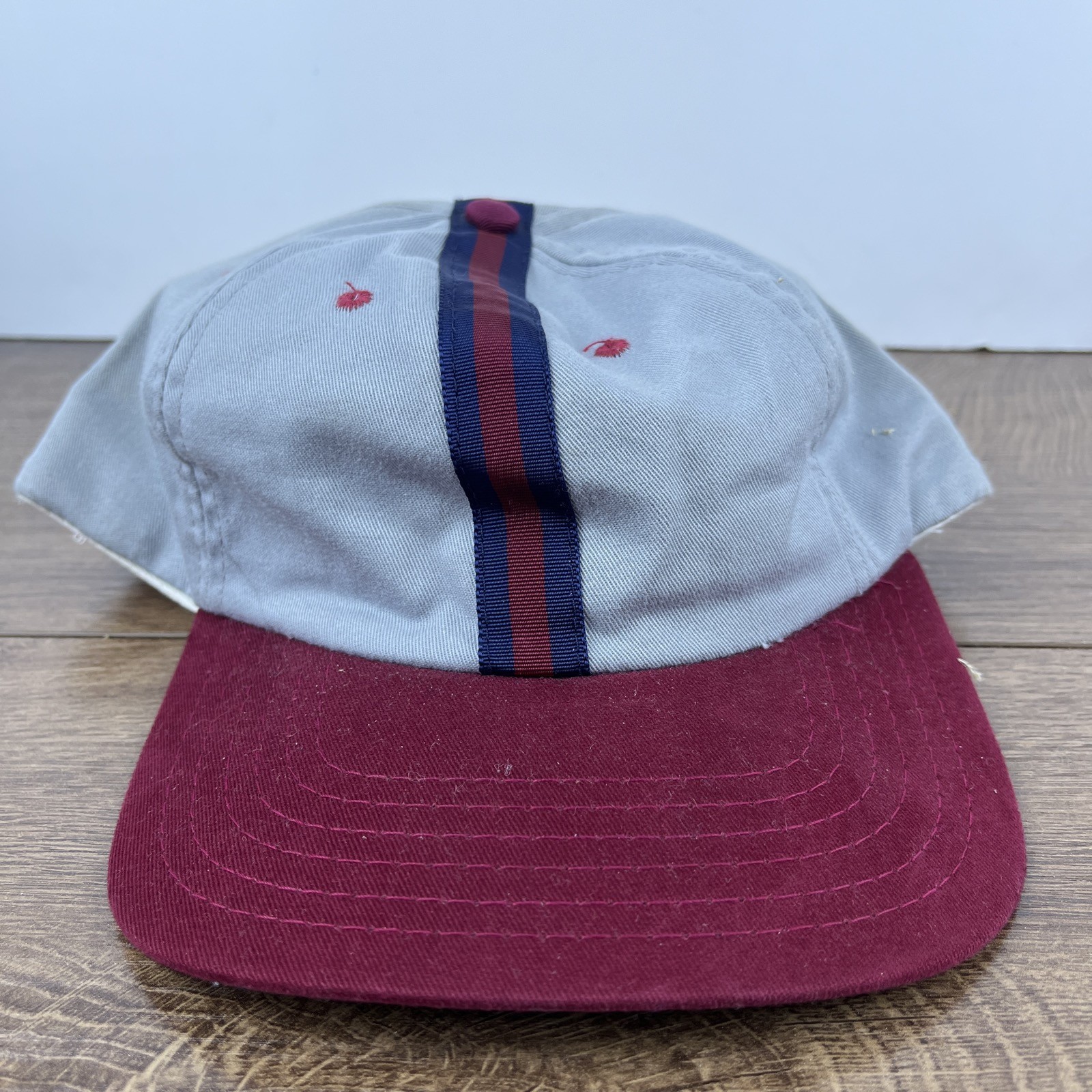 Gray Red Snapback Hat Athletic Adjustable Gray Ad… - image 1