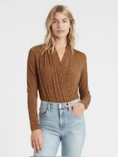 BANANA REPUBLIC Wrap Front Animal Print Bodysuit NWT Size Small