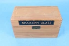 VINTAGE 1930's MISSISSIPPI GLASS SALESMAN SAMPLE STORE DISPLAY BOX