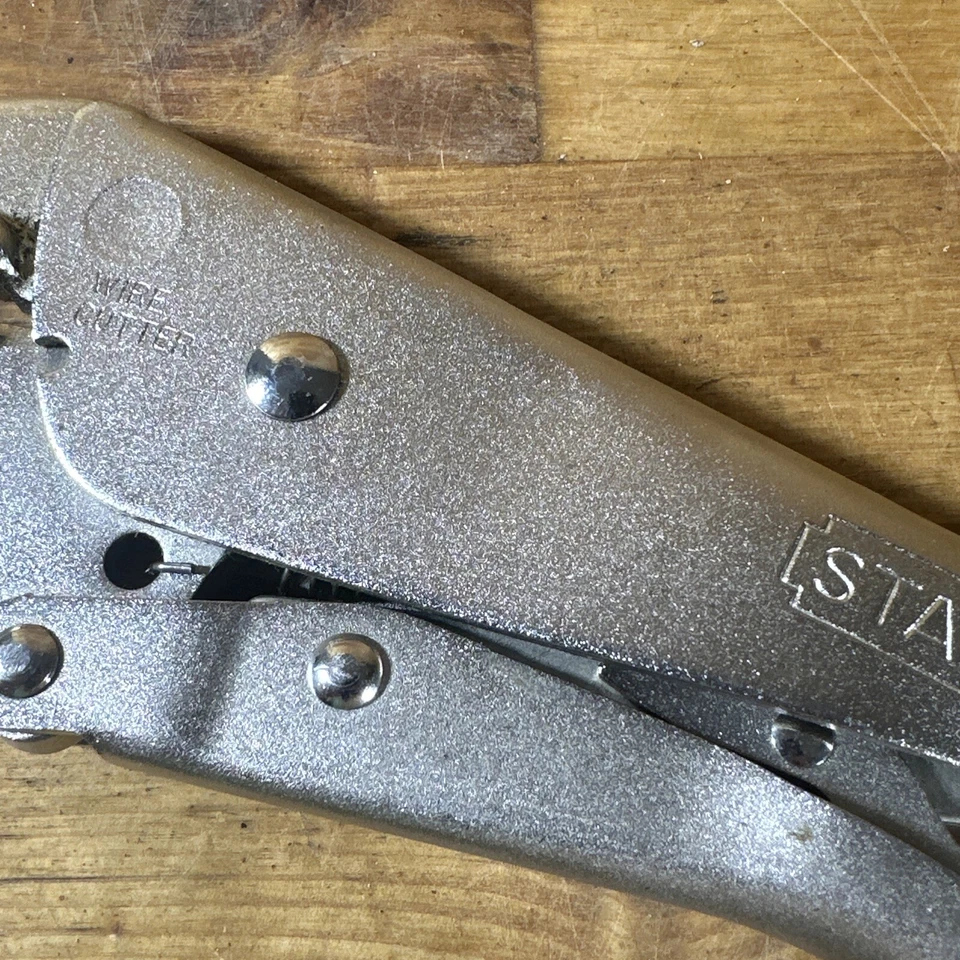 "Alicates de bloqueo vintage Stanley EE. UU. mandíbula curva de 9"" pulgadas con cortador de alambre - 84-320" Foto 3 de 4